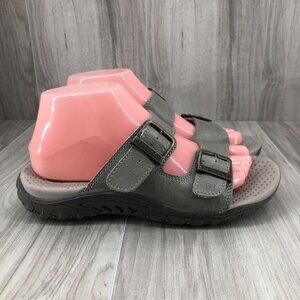 Skechers Sandals Womens 7 Reggae Jammin Taupe Gray Slip On Slide Shoes